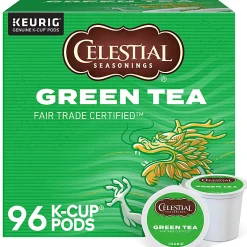 Celestial Seasonings® Natural Antioxidant Green Tea Single-Serve K-Cups®, 0.40 Oz, Box Of 96