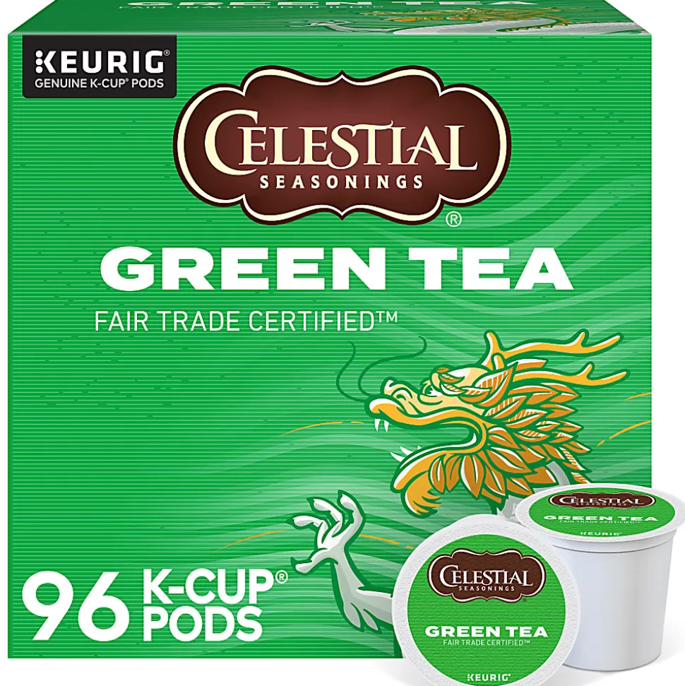 Celestial Seasonings® Natural Antioxidant Green Tea Single-Serve K-Cups®, 0.40 Oz, Box Of 96