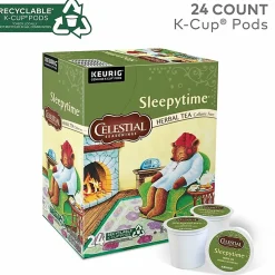 Celestial Seasonings® Single-Serve K-Cup® Pods, Sleepytime® Herbal Tea, Box Of 24