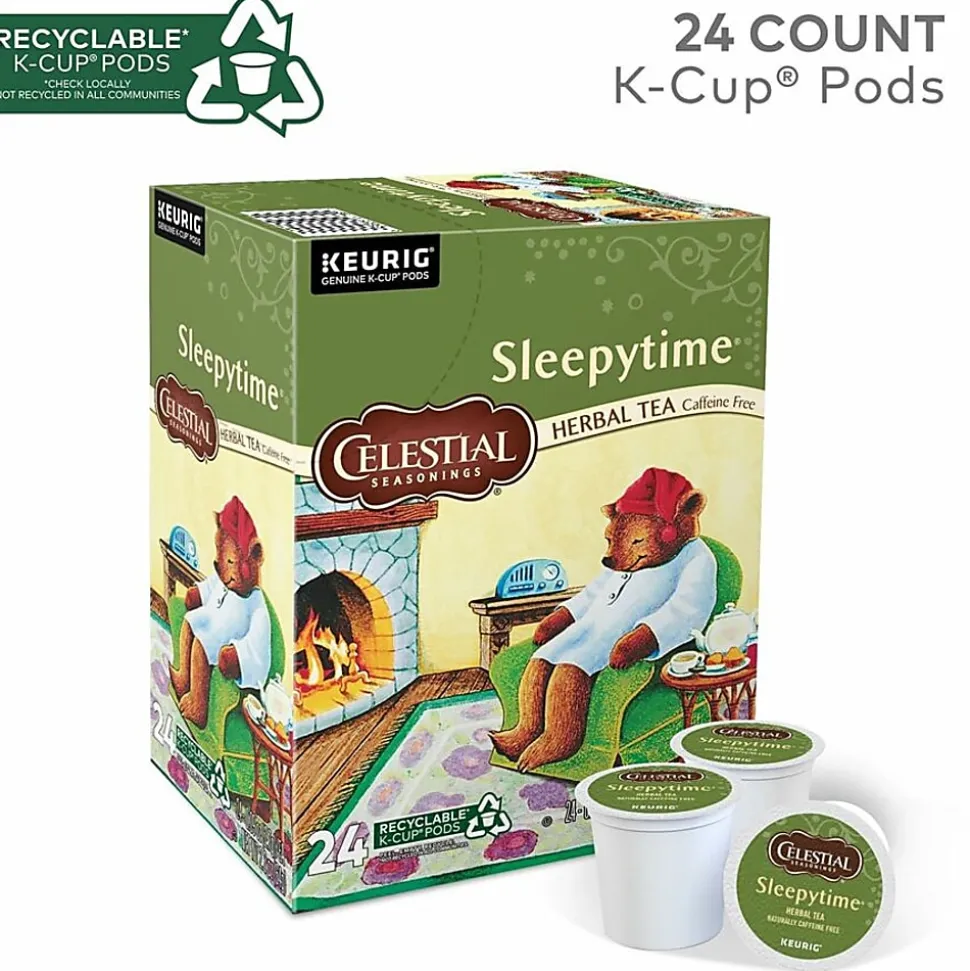 Celestial Seasonings® Single-Serve K-Cup® Pods, Sleepytime® Herbal Tea, Box Of 24