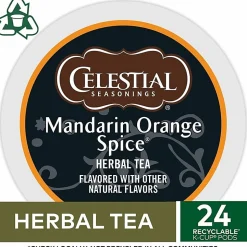 Celestial Seasonings® Single-Serve K-Cup® Pods, Mandarin Orange Tea, Box Of 24