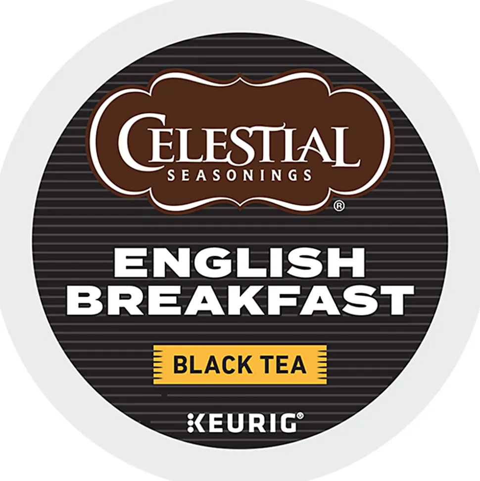 Celestial Seasonings® Single-Serve K-Cup® Pods, English Breakfast Tea, Box Of 24