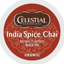 Celestial Seasonings® Single-Serve K-Cup® Pods, Original India Spice Chai Tea, Box Of 24