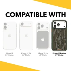 cellhelmet® Fortitude® Series MagSafe®-Compatible Case for iPhone® 17 Pro Max, Mossy Oak Bottomland, CF-123-MO