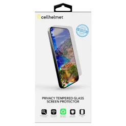 cellhelmet® Privacy Tempered Glass Screen Protector with Alignment Tray and $100 Coverage for iPhone® 17 Pro, SP-122-C100