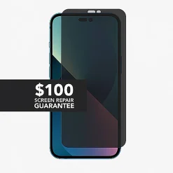 cellhelmet® Privacy Tempered Glass Screen Protector with Alignment Tray and $100 Coverage for iPhone® 17/16 Pro, SP-106-C100
