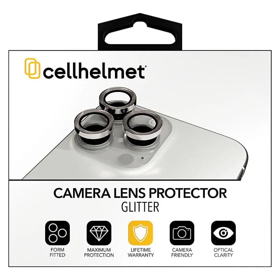 cellhelmet® Tempered Camera Glass for iPhone® 17 Air, Individual Pieces, Glitter, SC-124-GLT