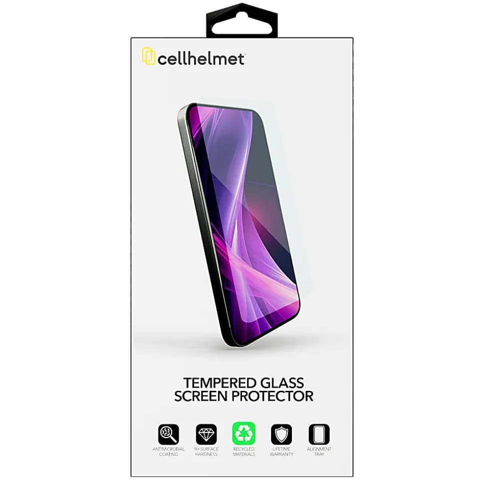 cellhelmet® Tempered Glass Screen Protector for iPhone® 15 Pro Max, ST-100-C000