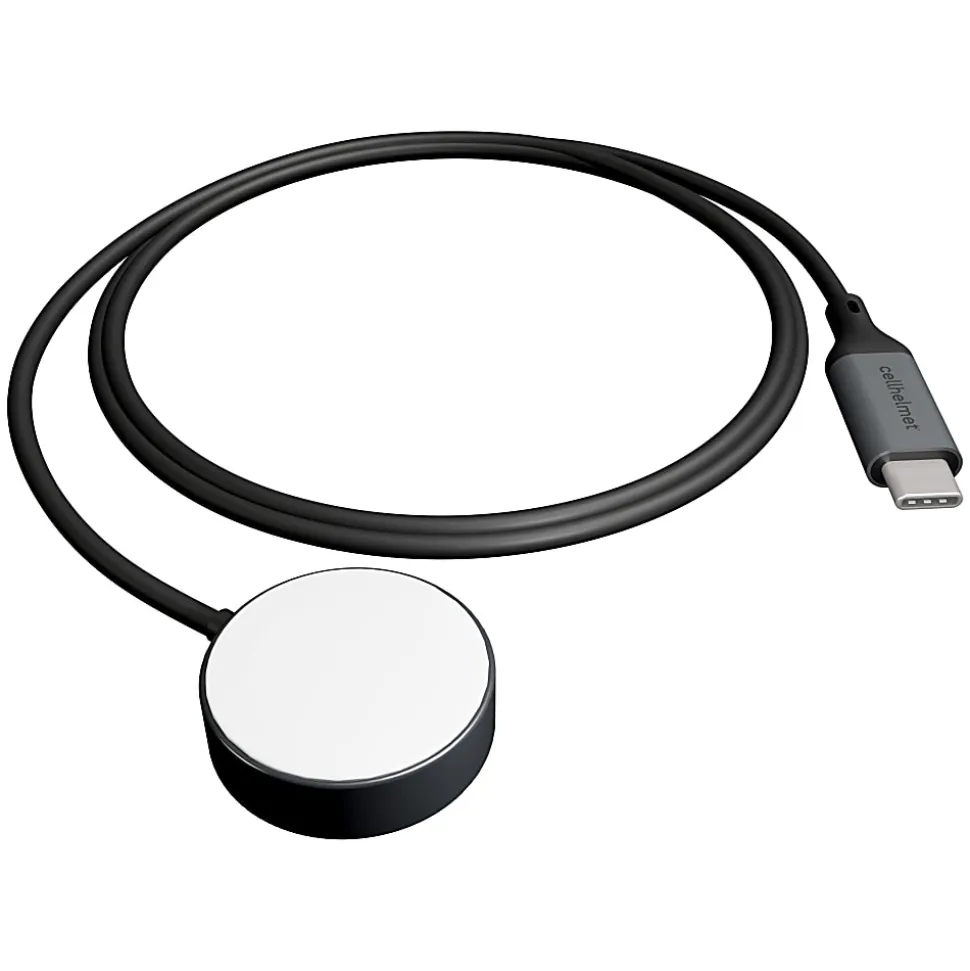cellhelmet® USB-C® MFi Certified Wireless Charger for Apple Watch®, 3-ft., Gray, PW-231