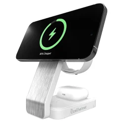 cellhelmet® 15-Watt 3-in-1 Qi® Charging Stand with 3-ft. Charging Cable, White, PW-216