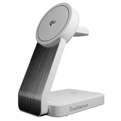 cellhelmet® 15-Watt 3-in-1 Qi® Charging Stand with 3-ft. Charging Cable, White, PW-216