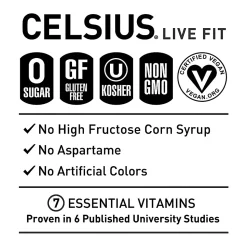 Celsius Vibe Energy Drinks Variety Pack, 12 Oz, Pack Of 18 Drinks