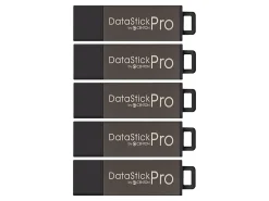 Centon DataStick Pro USB Flash Drives, USB 2.0, 8GB, Gray, Pack Of 5, S1-U2P5-8-5B