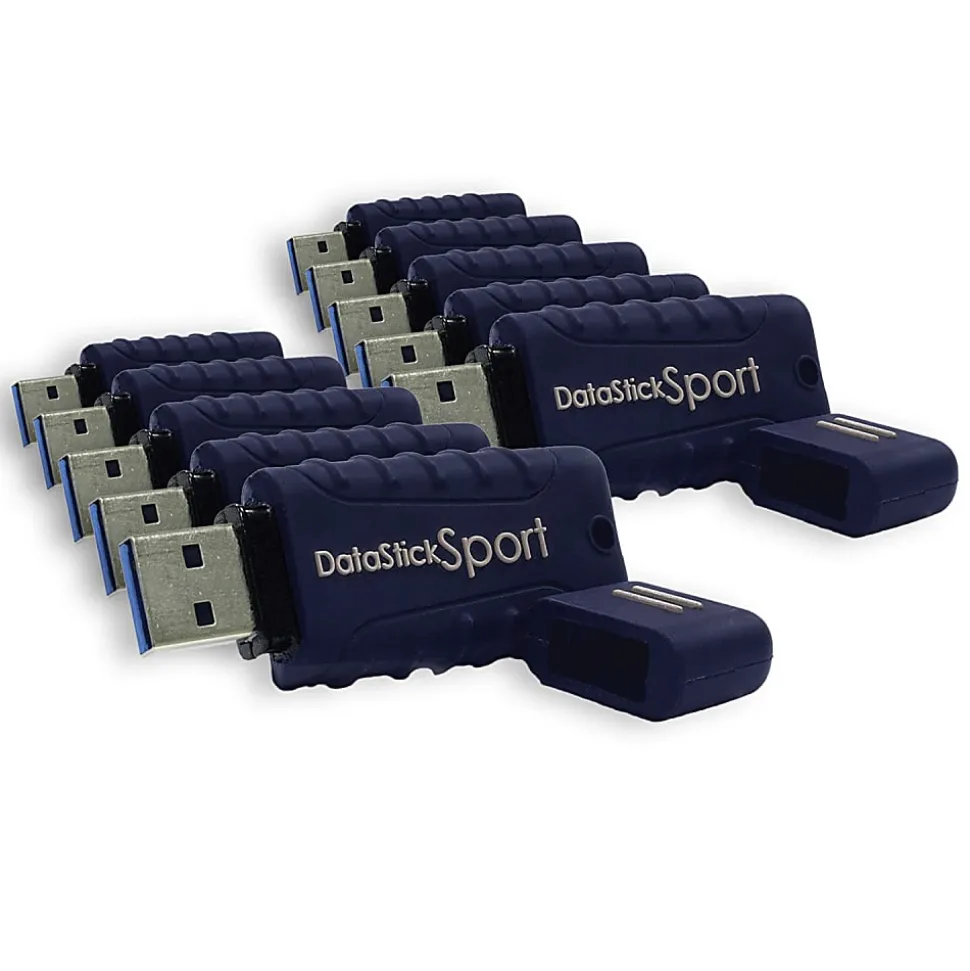 Centon DataStick Pro USB 3.0 Flash Drives, 8GB, Sport Blue, Pack Of 10 Flash Drives, S1-U3W2-8G-10B