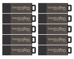Centon DataStick Pro USB 2.0 Flash Drives, 32GB, Gray, Pack Of 10 Flash Drives