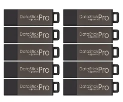 Centon DataStick Pro USB 2.0 Flash Drives, 8GB, Pro Gray, Pack Of 25 Flash Drives, S1-U2P1-8G25PK