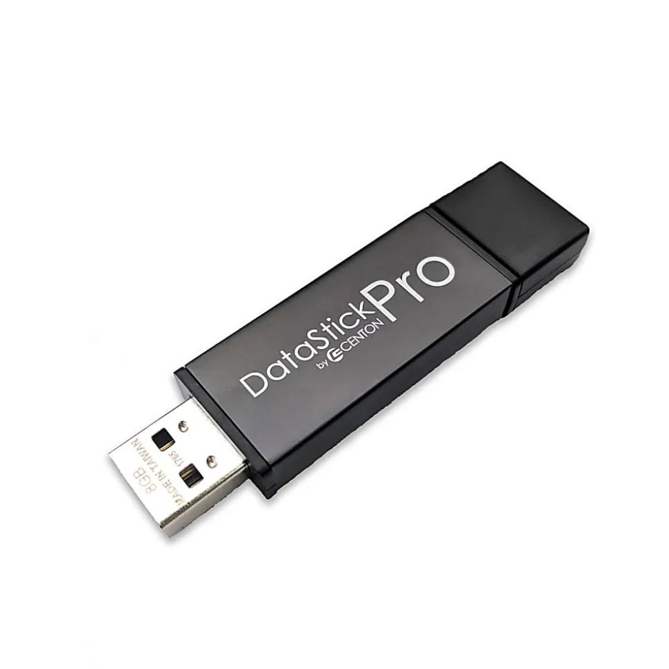 Centon DataStick Pro USB Flash Drives, USB 2.0, 8GB, Gray, Pack Of 50, S1-U2P1-8G50PK