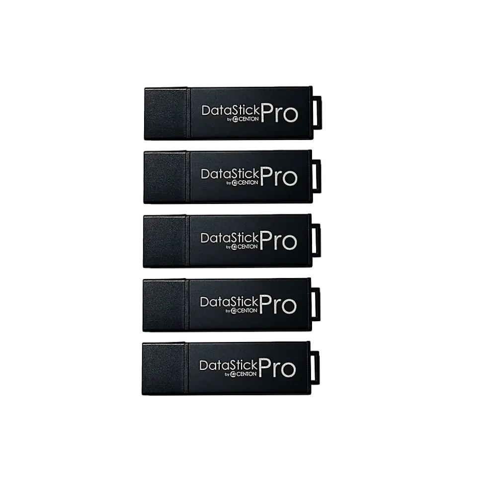 Centon DataStick Pro USB Flash Drives, USB 3.0, 32GB, Black, Pack Of 5, S1-U3P6-32G-5B