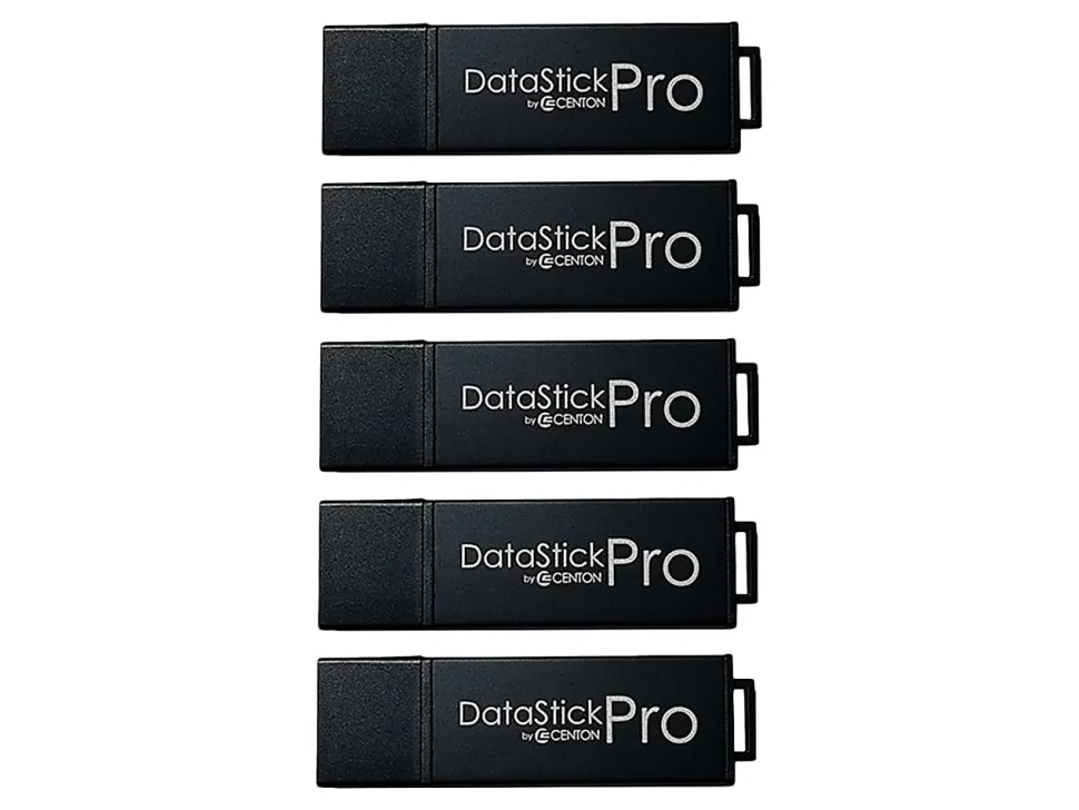 Centon DataStick Pro USB Flash Drives, USB 3.0, 32GB, Black, Pack Of 5, S1-U3P6-32G-5B