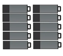 Centon DataStick Pro USB 2.0 Flash Drives, 4GB, Pro Gray, Pack Of 25 Flash Drives, S1-U2P1-4G25PK