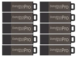 Centon DataStick Pro USB 2.0 Flash Drives, 4GB, Pro Gray, Pack Of 25 Flash Drives, S1-U2P1-4G25PK