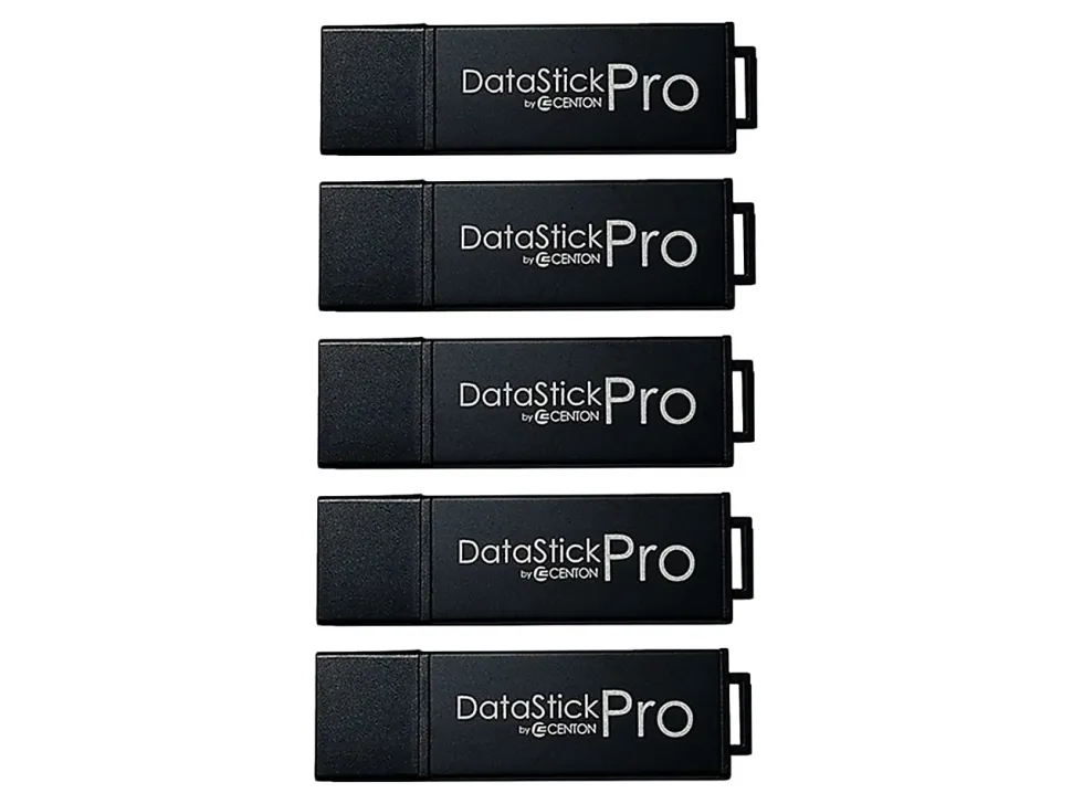 Centon DataStick Pro USB Flash Drives, USB 3.0, 16GB, Black, Pack Of 5, S1-U3P6-16G-5B