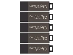 Centon DataStick Pro USB Flash Drives, USB 2.0, 4GB, Gray, Pack Of 5, S1-U2P5-4-5B