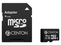 Centon microSDHC UHS-I Flash Memory Card, With SD Adapter, 16GB