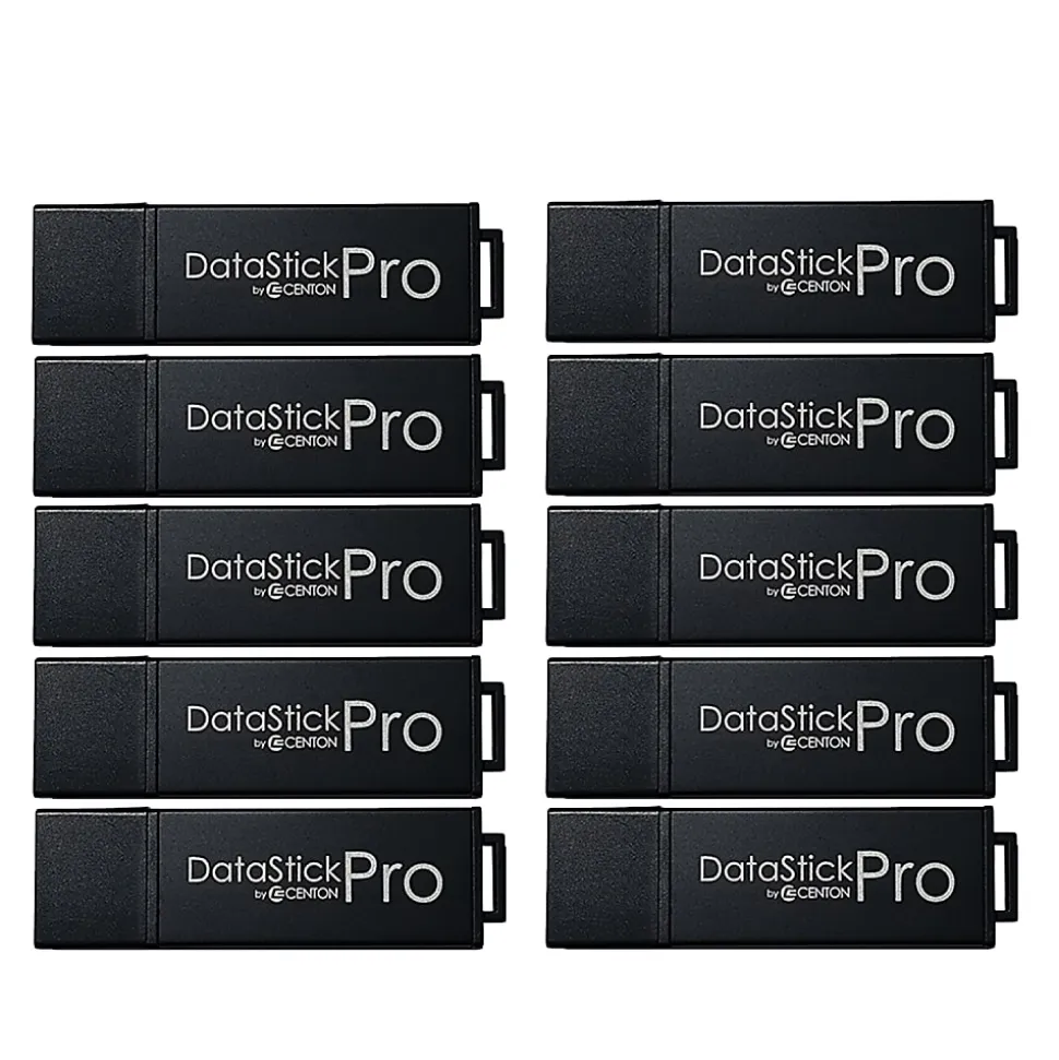 Centon MP Pro USB 3.0 Flash Drives, 32GB, Black, Pack Of 10 Drives