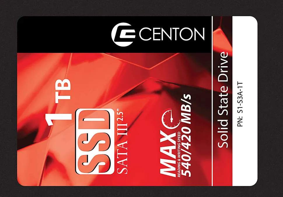 Centon MP 1TB Internal Solid State Drive For Laptops, SATA III 2.5", S1-S3A-1T