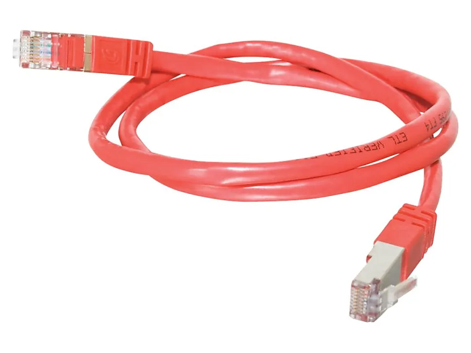 C2G 50ft Cat5e Snagless Shielded (STP) Ethernet Network Patch Cable - Red - Patch cable - RJ-45 (M) to R - 27272