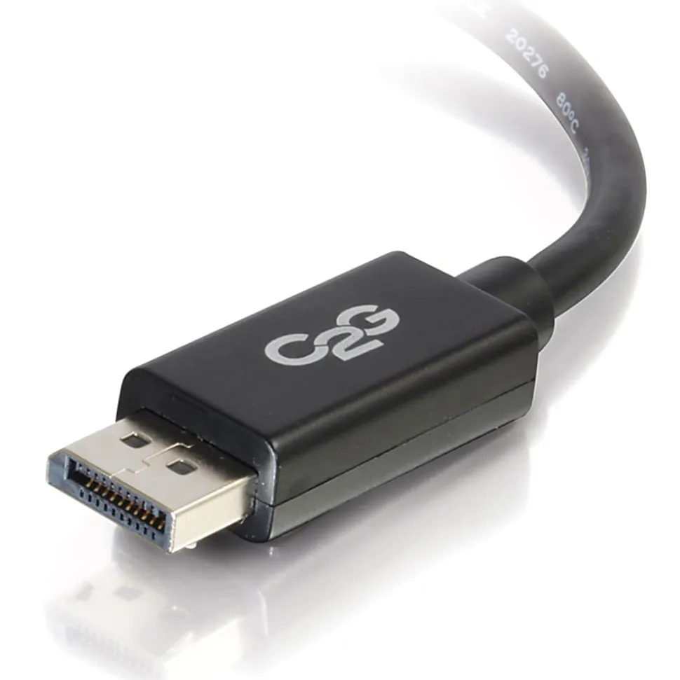 C2G 6ft DisplayPort Cable with Latches, 4K 60Hz, DisplayPort Male to DisplayPort Male, 30V - DisplayPort - 54401