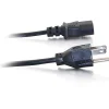 C2G 10ft Power Cord - 18 AWG - NEMA 5-15P to IEC320C13 - Computer Power - Replacement power cord for PC, Monitor, Printer, Scanner, etc.