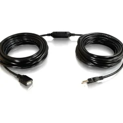C2G 25ft USB Active Extension Cable - USB 2.0 - M/F - USB - Extension Cable - 25 ft - 1 x Type A Male USB - 1 x Type A Female USB - Black