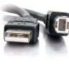 C2G 5m USB Cable - USB A to USB B Cable - M/M - Type A Male USB - Type B Male USB - 16ft - Black