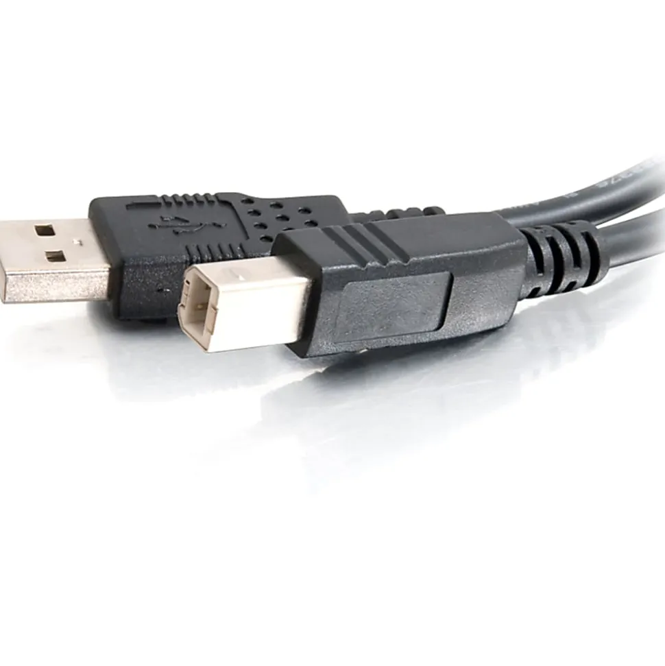 C2G 1m USB Cable - USB A to USB B Cable - M/M - Type A Male USB - Type B Male USB - 3.28ft - Black