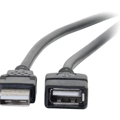 C2G 2m USB Extension Cable - USB 2.0 A to USB - M/F - Type A Male USB - Type A Female USB - 6ft - Black