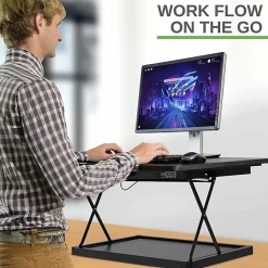 CHANGEdesk Mini black adjustable standing desk converter  - CDMMB