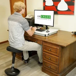 CHANGEdesk Mini White Laptop Standing Desk Converter & Single Monitor Sit Stand Up Desktop Riser - CDMM-W