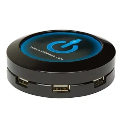 ChargeHub X7 7-Port USB Charger, Round, Black, CRGRD-X7-001