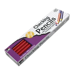 Charles Leonard Checking Pencils, #2 Medium Soft Lead, Red/Blue, 12 Per Box, Pack Of 6 Boxes