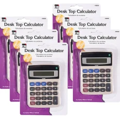 Charles Leonard Desktop Calculators, CHL39200-6, Pack Of 6 Calculators