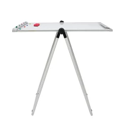 Charles Leonard Double Sided Magnetic Whiteboard Easel, 45”H x 32”W x 3-1/4”D, White, Silver Metal Frame