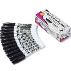 Charles Leonard Dry Erase Lapboard Class Pack, Plain 1-Sided Boards, Markers & Erasers, Pack Of 12