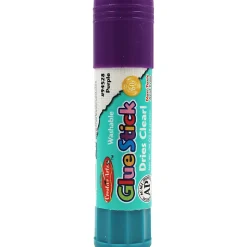 Charles Leonard Economy Glue Sticks, 0.28 Oz, Purple, Pack Of 72