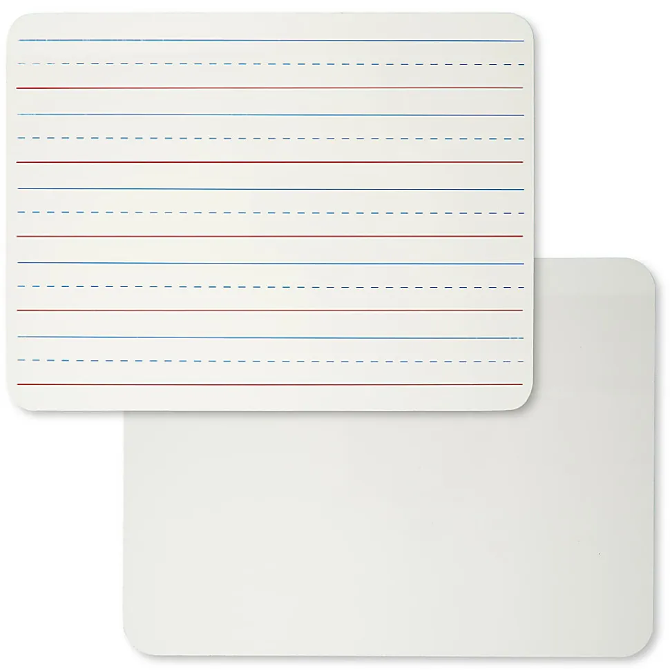 Charles Leonard Magnetic 2-Sided Dry-Erase Lap Boards With Markers And Erasers, 9" x 12", White, Pack Of 12 Boards