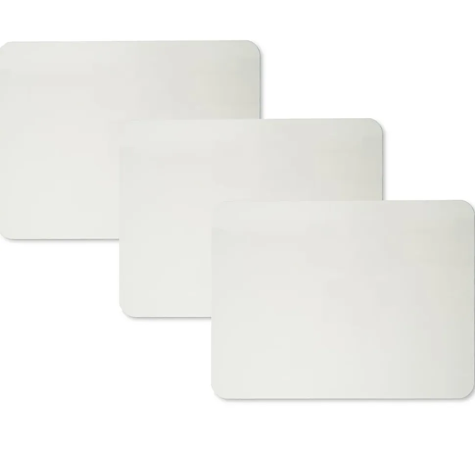 Charles Leonard Magnetic 2-Sided Dry-Erase Boards, 9" x 12", White, Pack Of 3 Boards