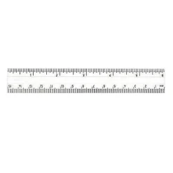 Charles Leonard Plastic Rulers, Inches/Metric, 1” x 6”, Clear, Pack Of 48 Rulers