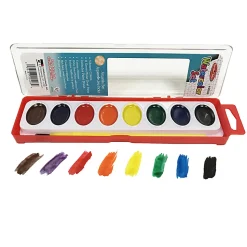 Charles Leonard Semi-Moist Watercolor Paint Sets, Pack Of 12 Sets