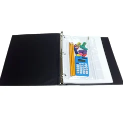 Charles Leonard Vinyl Pencil Pouches With Zip-Lock Closures, 10" x 7", Clear, Pack Of 24 Pouches
